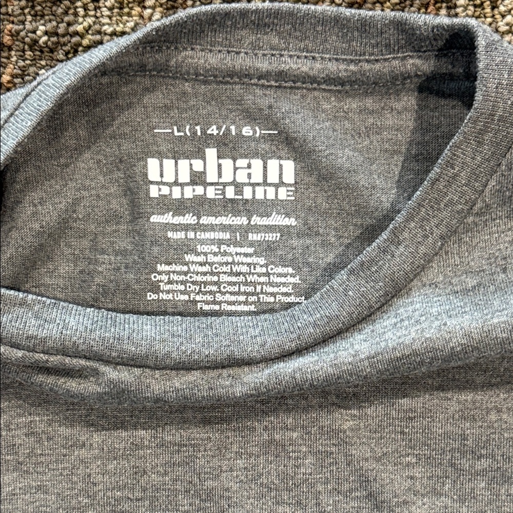 urban pipeline Kids Short Sleeve Crewneck Tee - Heather Gray - Picture 2 of 3